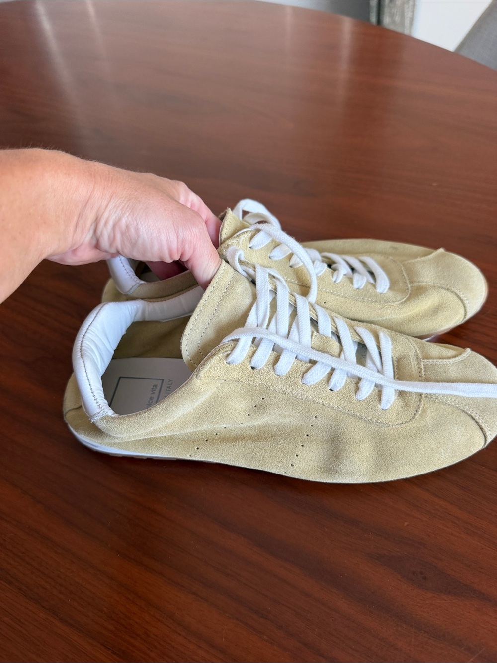 Dolce Vita women’s real Suede Athletic Sneakers